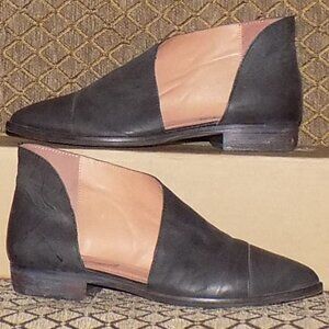 Free People Flat Royale Black leather made in Spain EU36 US 5.5-6